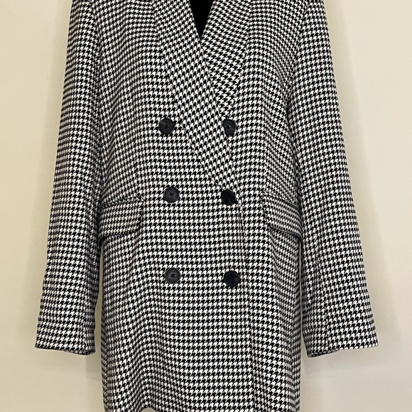 CeCe Houndstooth Double-Breasted Blazer. Size 16. - Picture 3 of 7